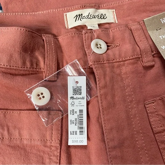 ❌SOLD🏷️NWT Madewell The Perfect Vintage Wide-Leg Crop Pants - Picture 8 of 9